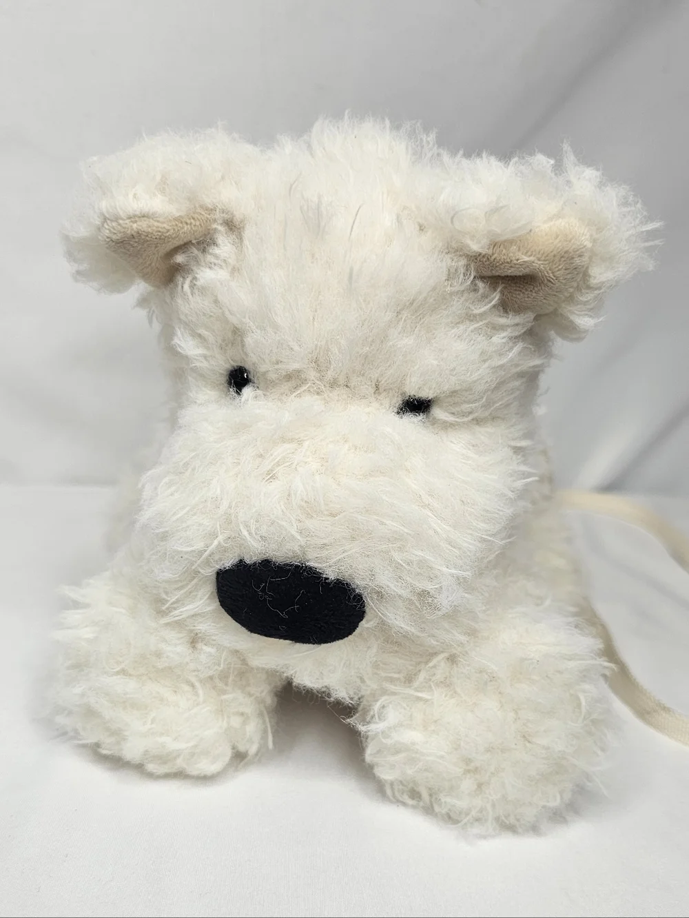 ​Jellycat Munro Scottie Dog Bag Plush White Terrier Puppy Crossbody Purse Rare